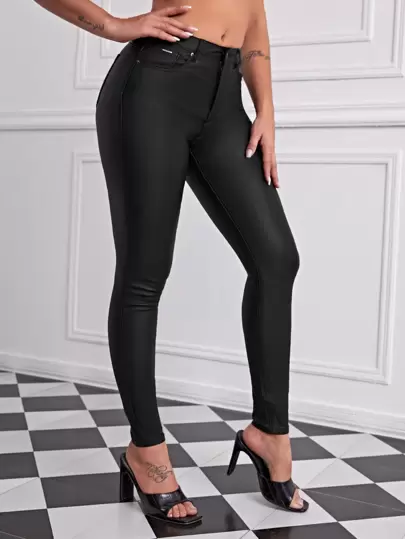 سروال نحيف عالي المرونة للنساء، ستريت ستايل، للربيع والصيف