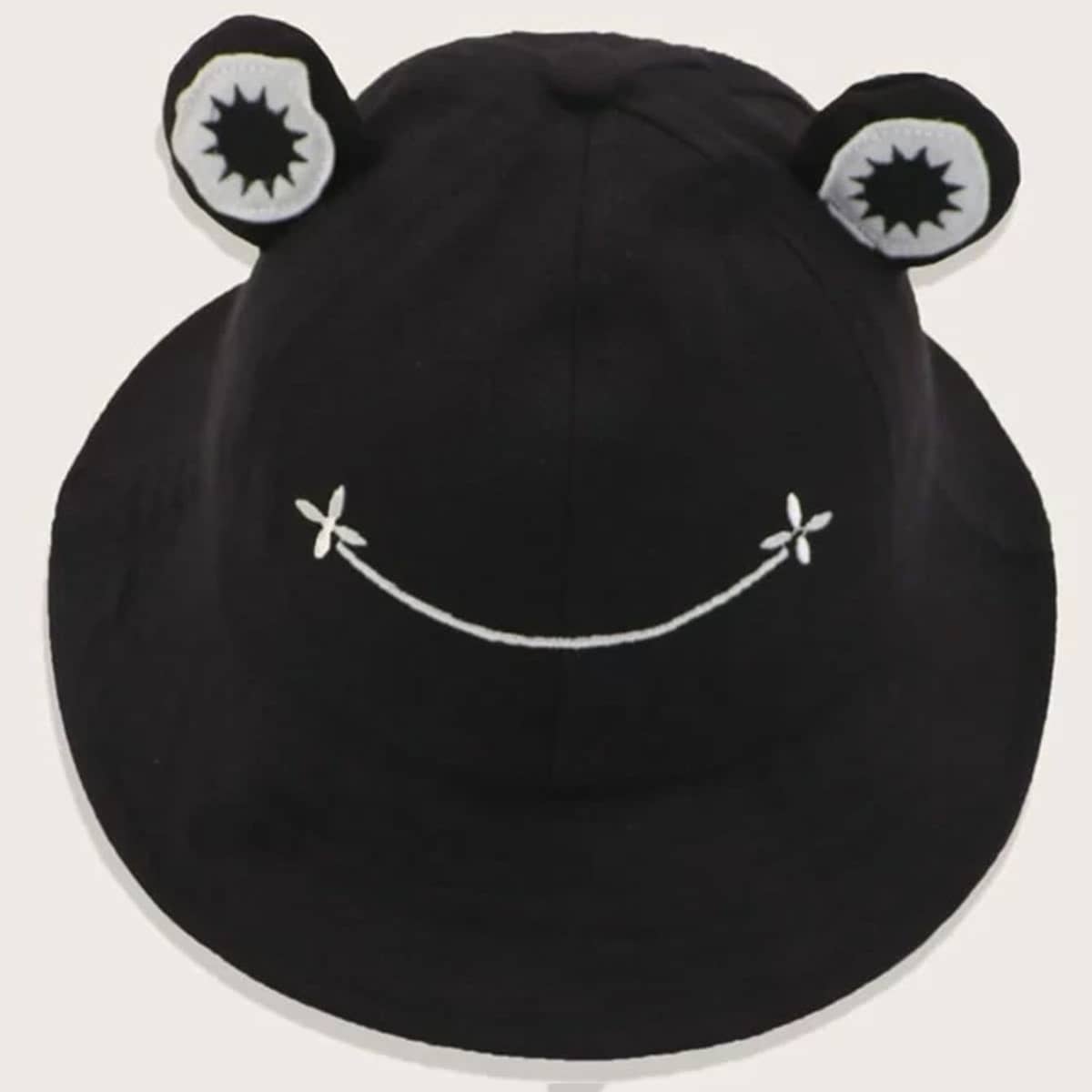 

Cartoon Frog Design Bucket Hat, Black