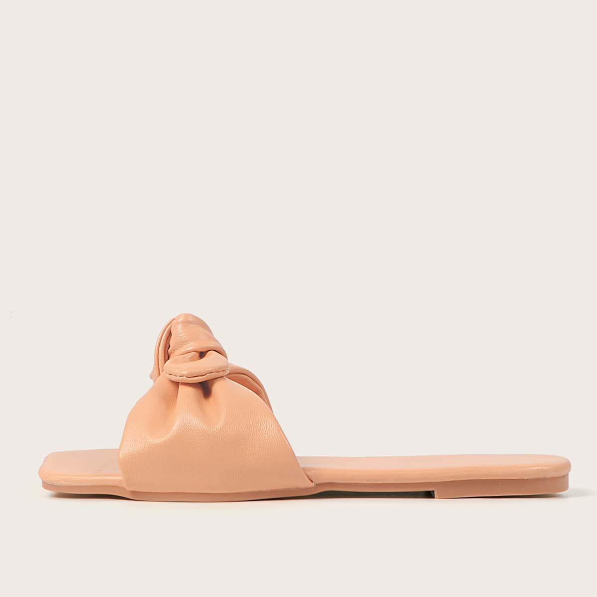 

Knot Decor Slide Sandals, Pink