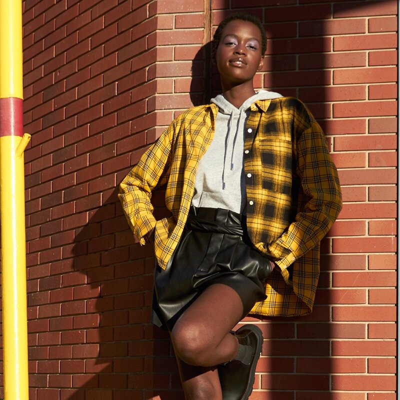 

Single Breasted Tartan Blouse, Multicolor