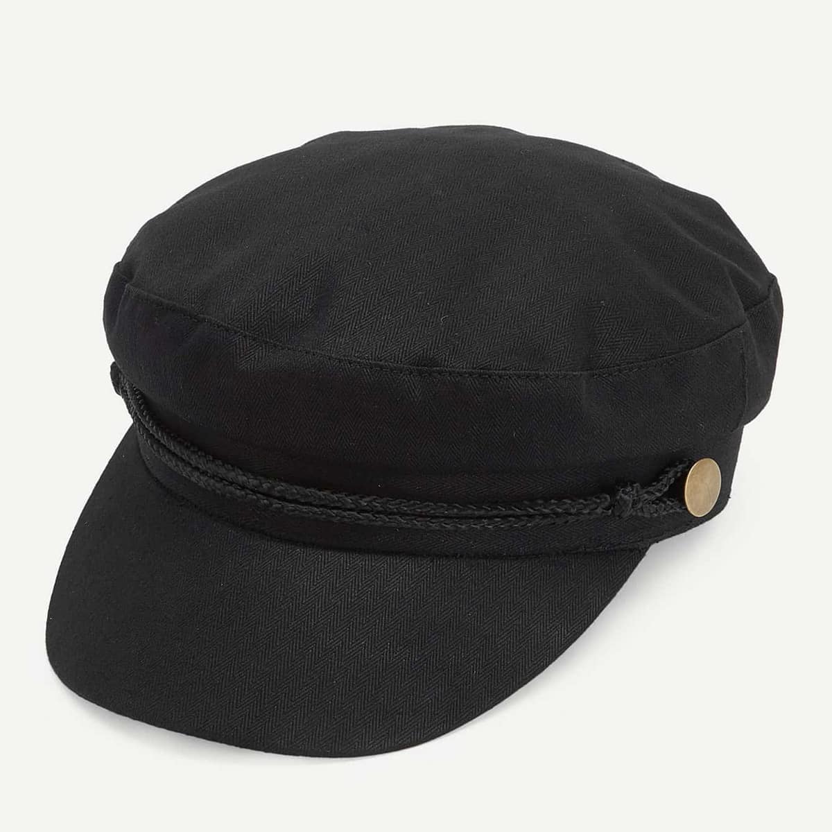 

Simple Baker Boy Cap, Black