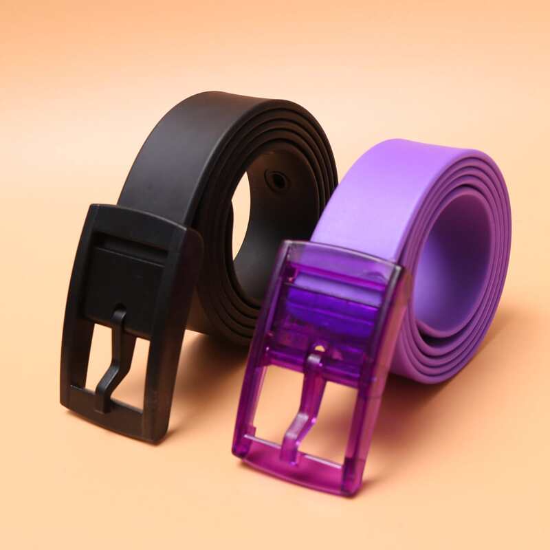 

2pcs Square Buckle Belt, Multicolor