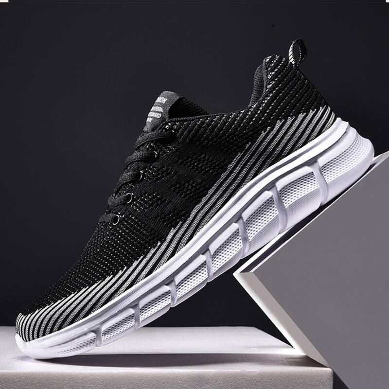 

Guys Lace Up Front Knit Sneakers, Black