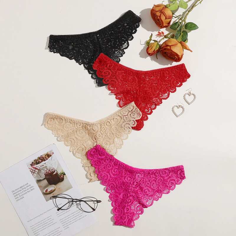 

4pack Floral Lace Panty Set, Multicolor