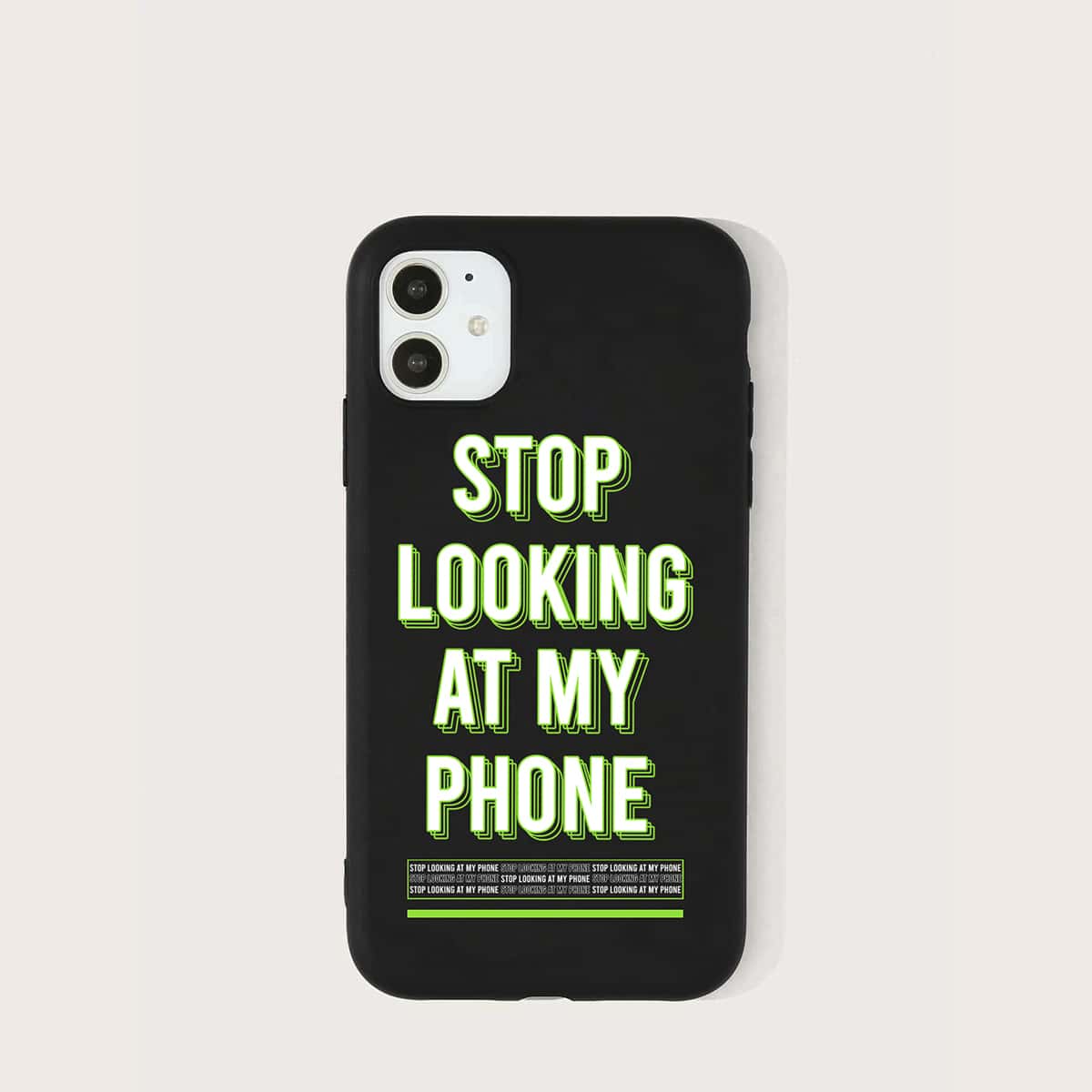 

Slogan Graphic iPhone Case, Black