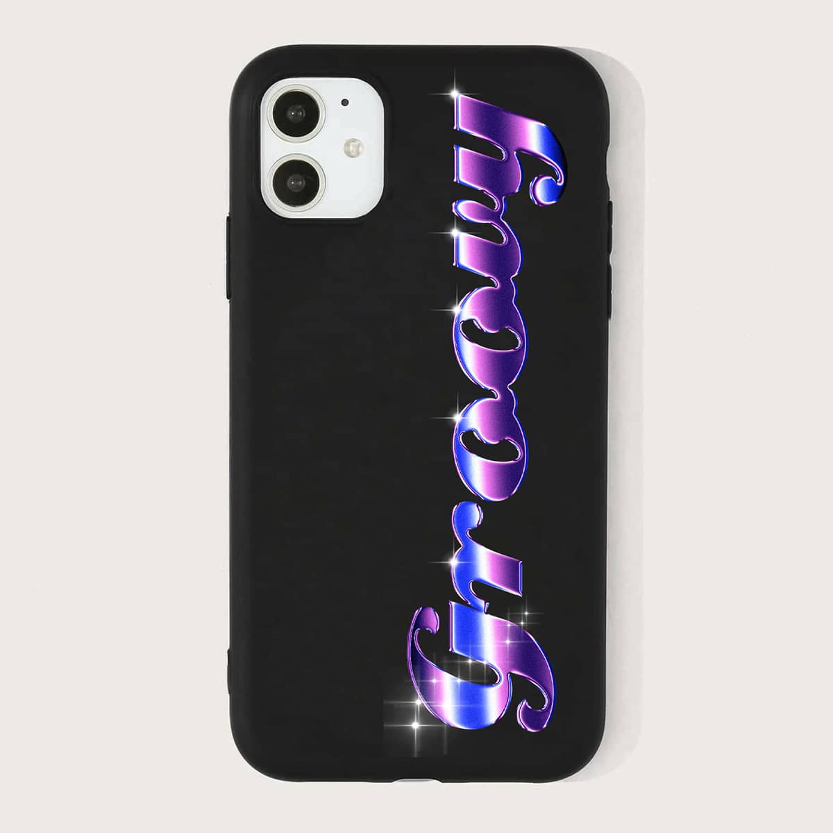 

Letter Graphic iPhone Case, Black