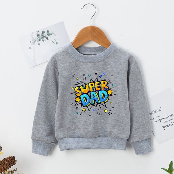 

Toddler Boys Letter Graphic Sweatshirt, Grey