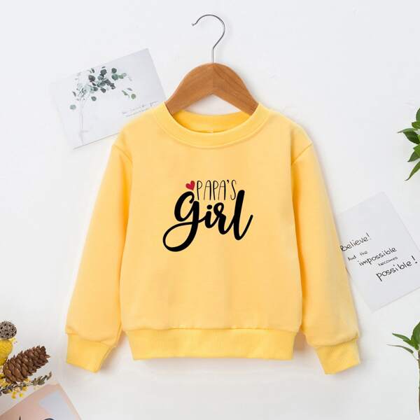 

Toddler Girls Heart And Letter Graphic Sweatshirt, Yellow