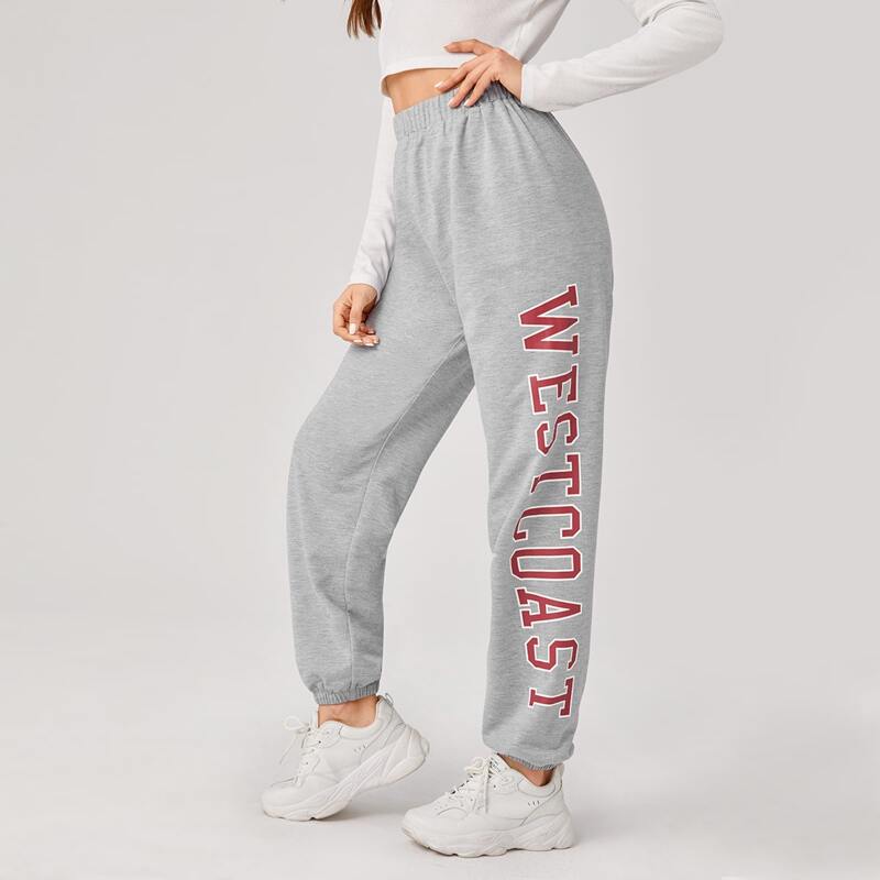 

Letter Graphic Joggers, Light grey