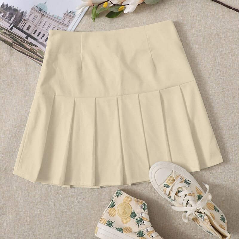 

Mini Pleated Skirt, Apricot