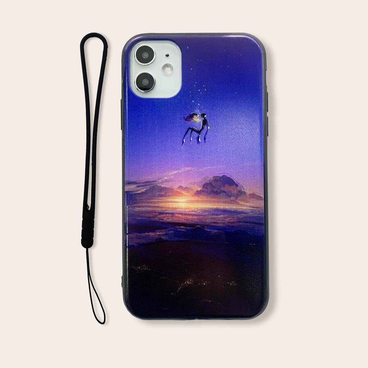

Graphic iPhone Case With Lanyard, Multicolor