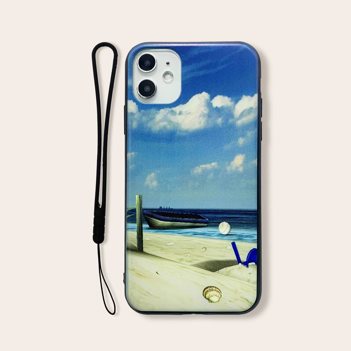 

Beach Pattern iPhone Case With Lanyard, Multicolor