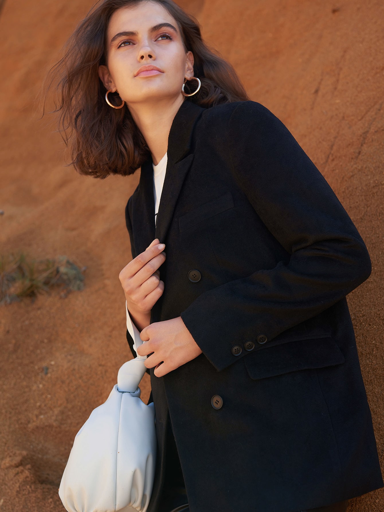 Peak Collar Double Breasted Blazer thumbnail