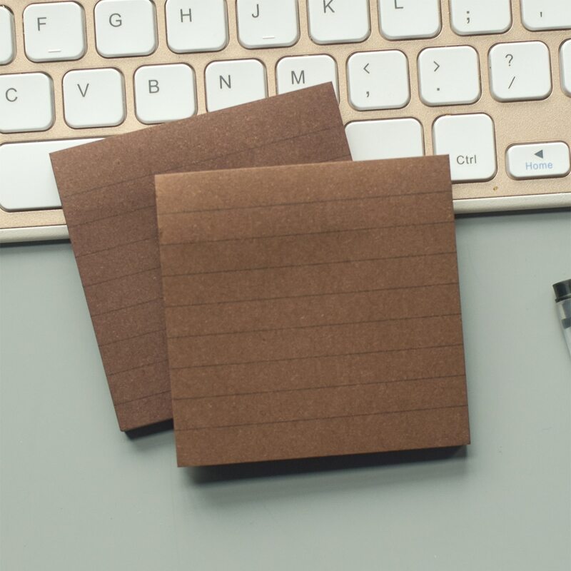 

1pc Narrow Ruled Sticky Note, Coffee brown