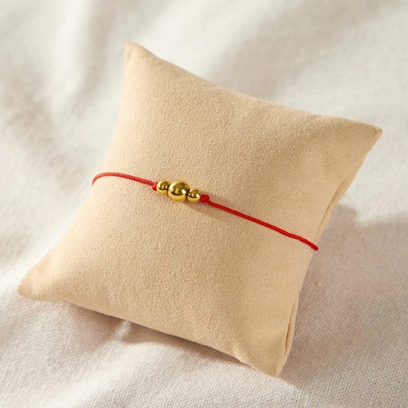 

Ball Decor String Bracelet, Red