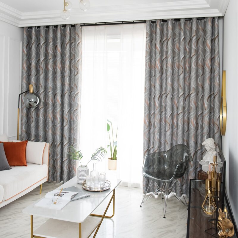 

Leaf Print Single Panel Curtain, Multicolor