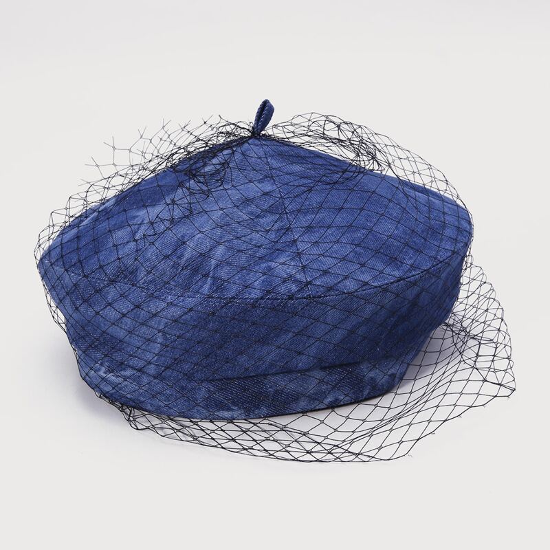 

Mesh Decor Beret, Blue