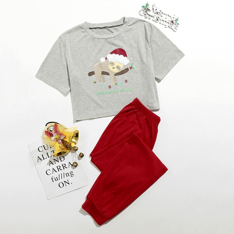 

Cartoon Graphic PJ Set, Multicolor