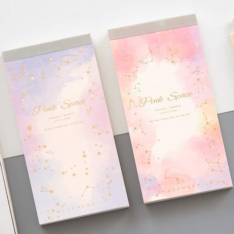 

1pack Constellation Print Random Memo Pad, Multicolor