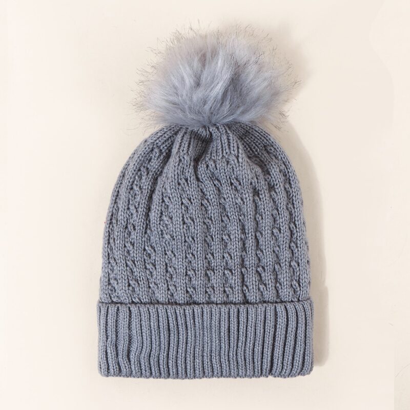 

Pom-pom Decor Beanie, Grey