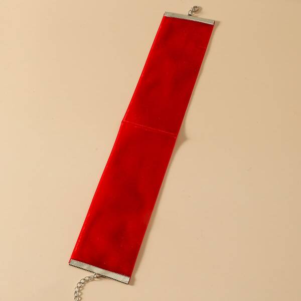

Simple Wide Necklace, Red