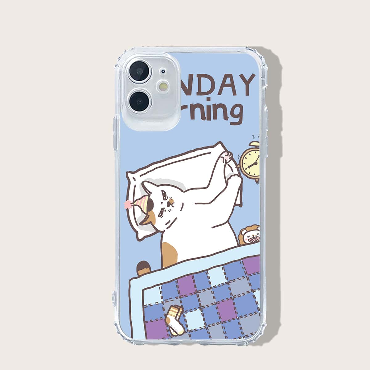 

Cat & Letter Graphic iPhone Case, Multicolor
