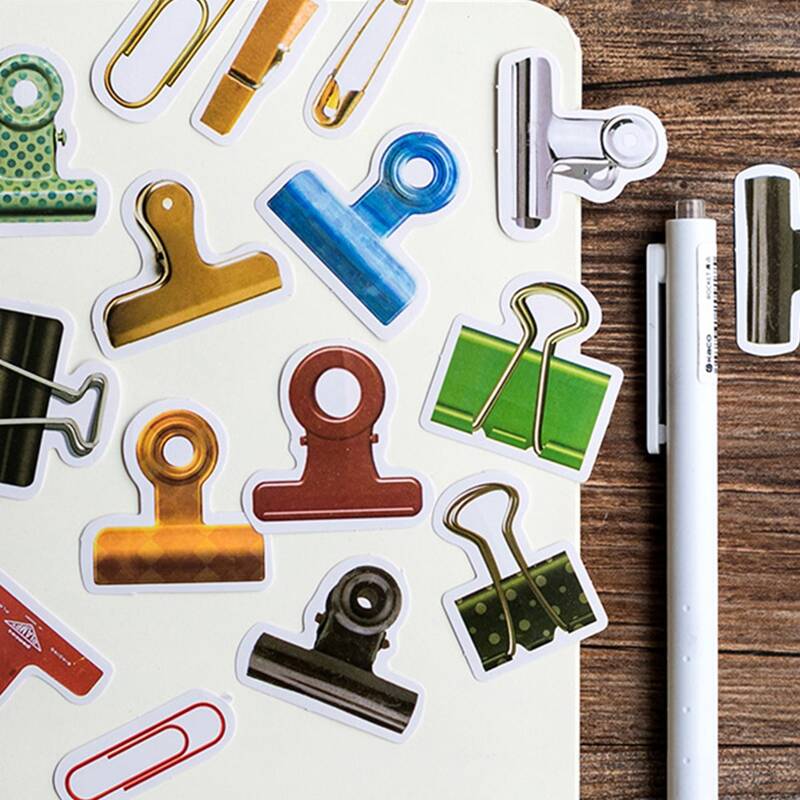 

45pcs Clip Pattern Random Sticker, Multicolor