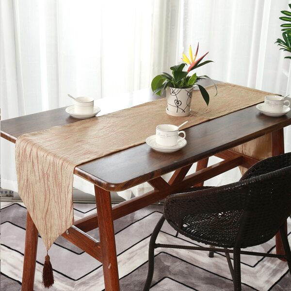 

Wood Grain Pattern Table Runner, Brown