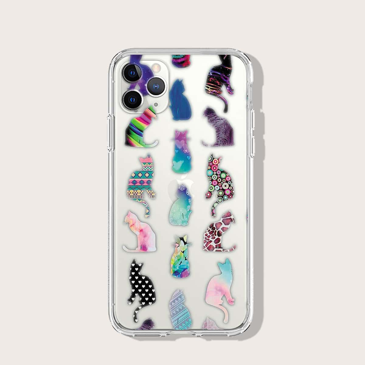 

Anti-fall Cat Print iPhone Case, Multicolor