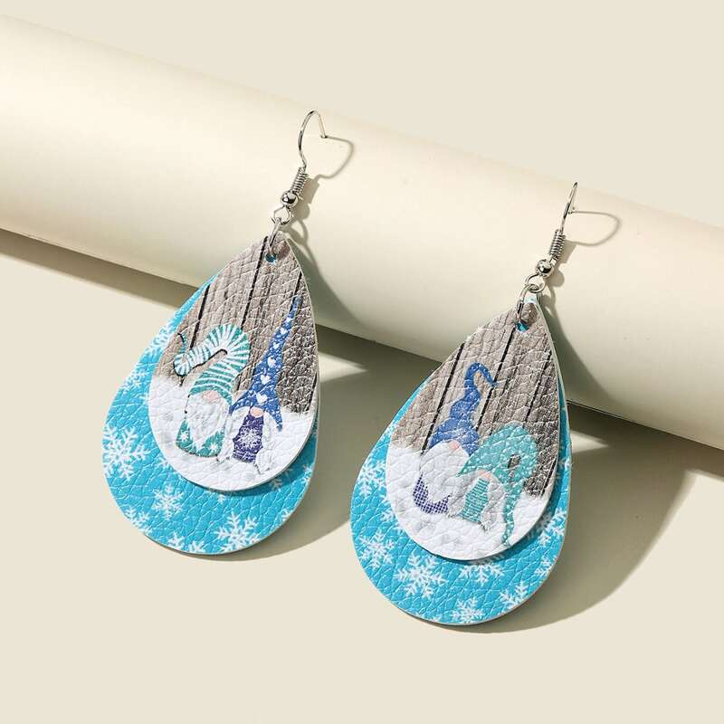 

Christmas Water-drop Earrings, Multicolor