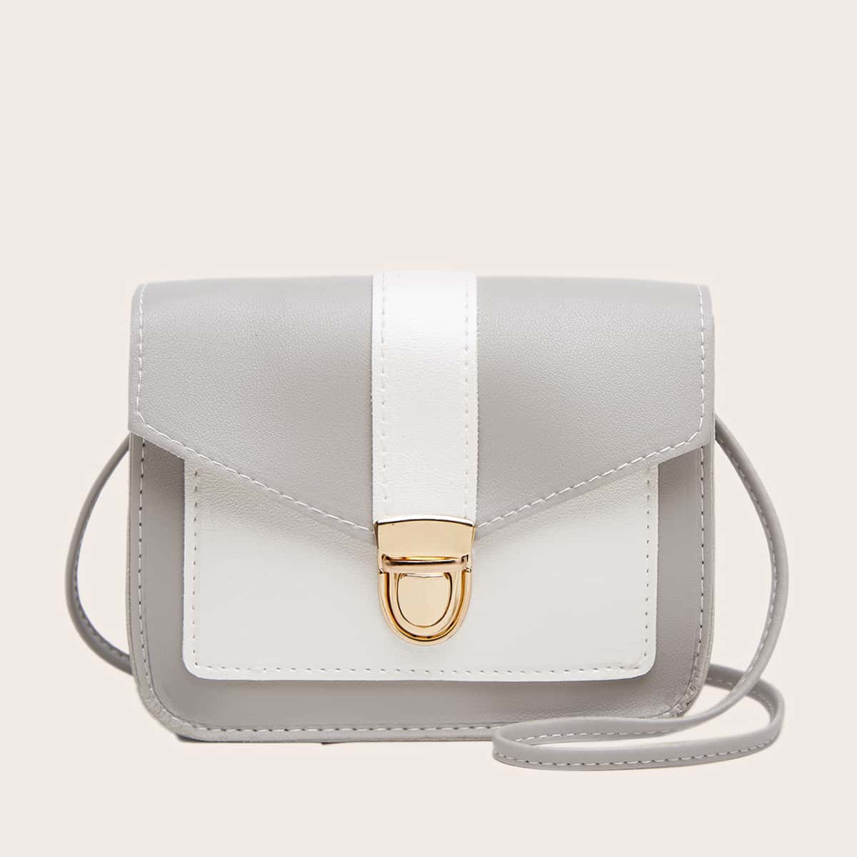 

Two Tone Crossbody Bag, Grey