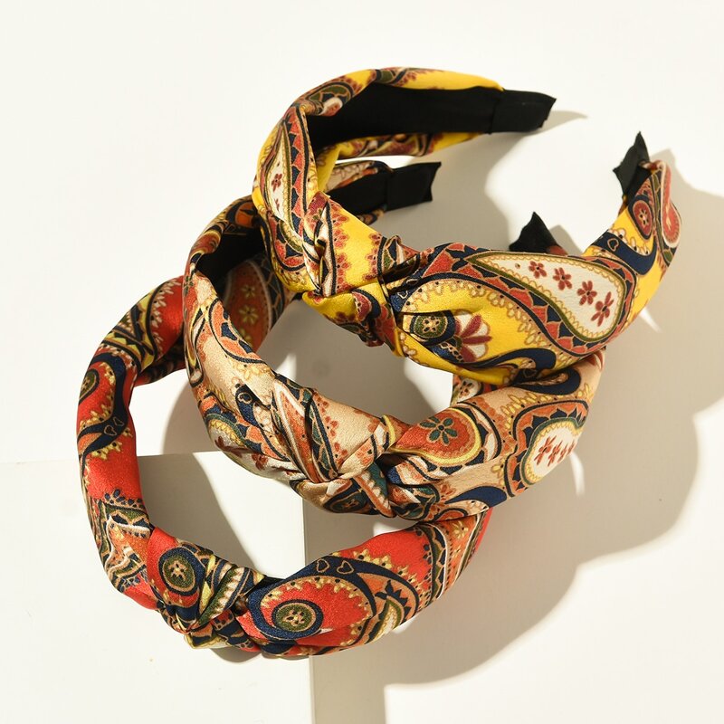 

3pcs Cross Knot Hair Hoop, Multicolor