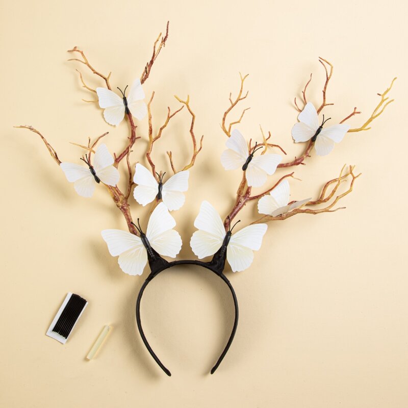 

Branch & Butterfly Decor Hair Hoop, Multicolor