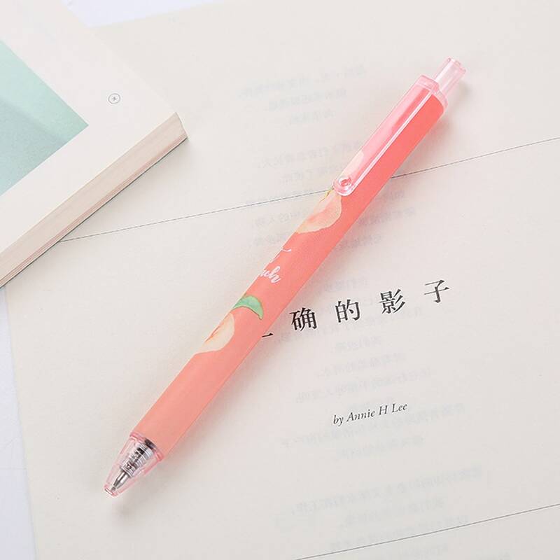 

4pcs Random Peach Gel Pen, Multicolor