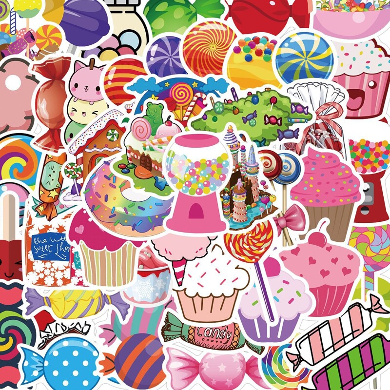

50pcs Cartoon Graphic Sticker, Multicolor