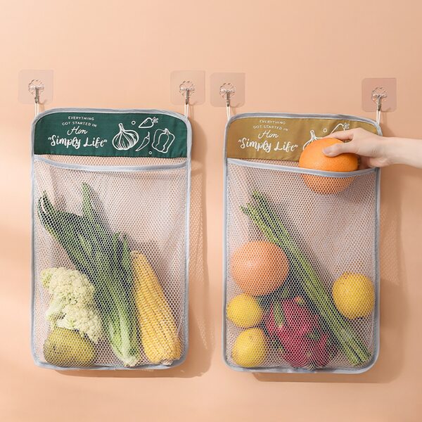

1pc Random Hanging Vegetable Mesh Bag, Multicolor