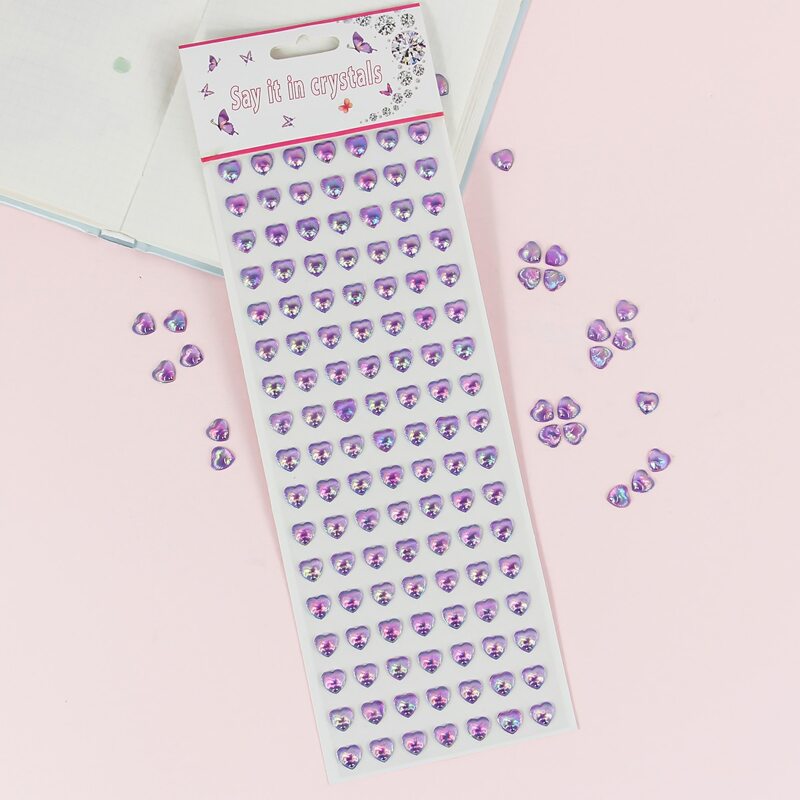 

1sheet 3D Heart Sticker, Purple