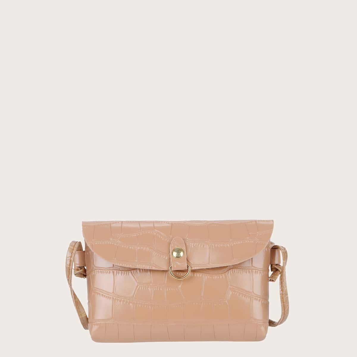 

Croc Embossed Crossbody Bag, Khaki