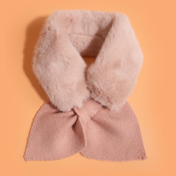 

Solid Fluffy Scarf, Pink
