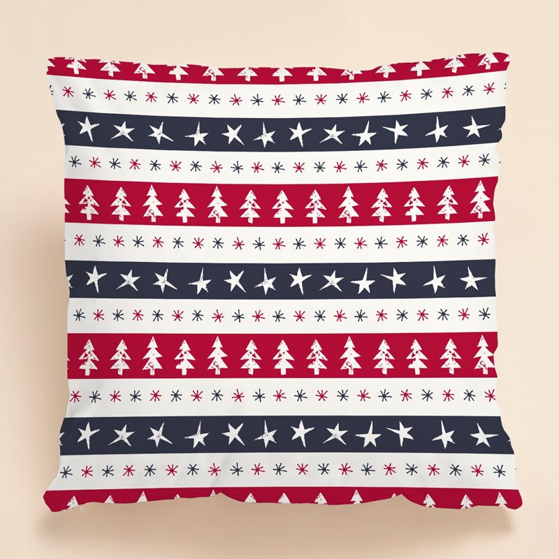 

Christmas Pattern Cushion Cover Without Filler, Multicolor