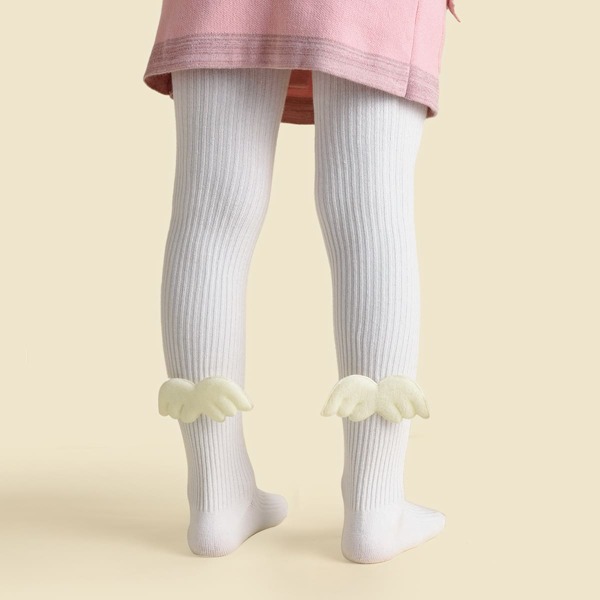 

Baby Ribbed Tights, White