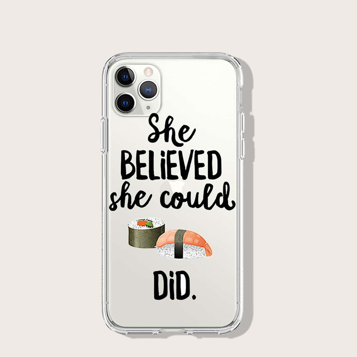 

Sushi & Letter Graphic iPhone Case, Multicolor