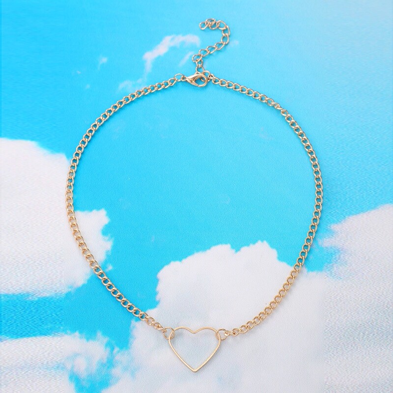 

Heart Chain Choker, Gold
