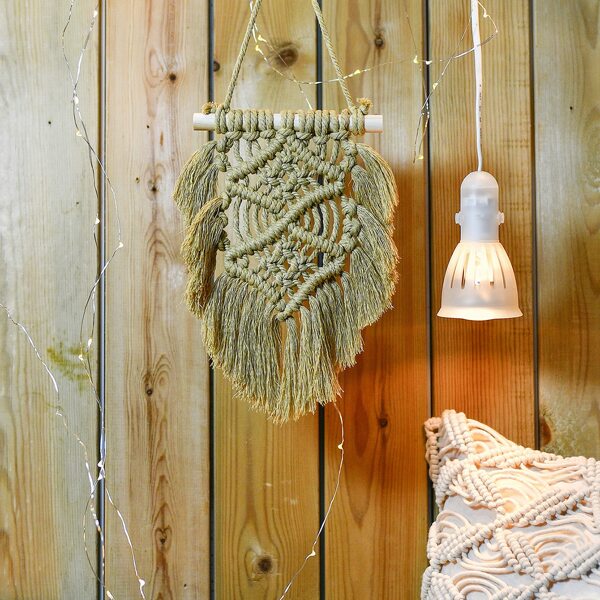

1pc Macrame Wall Hanging, Khaki