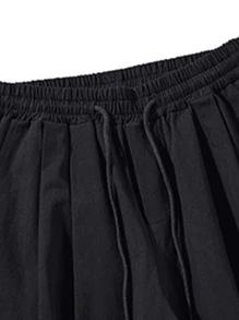 Manfinity سروال كارجو برباط وبجيب رفرف للرجال