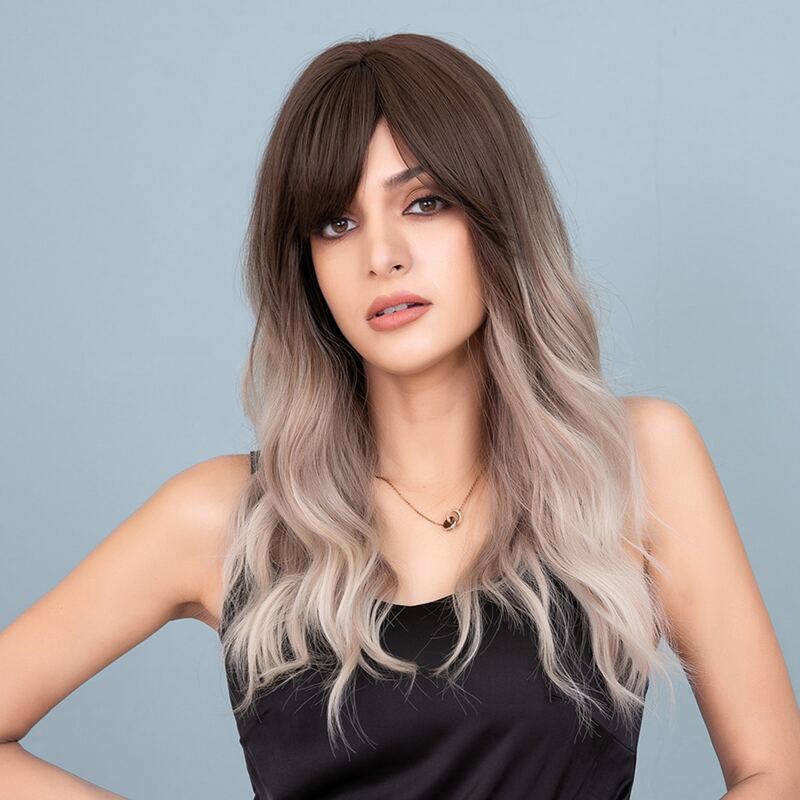 

Natural Ombre Long Curly Wig, Multicolor