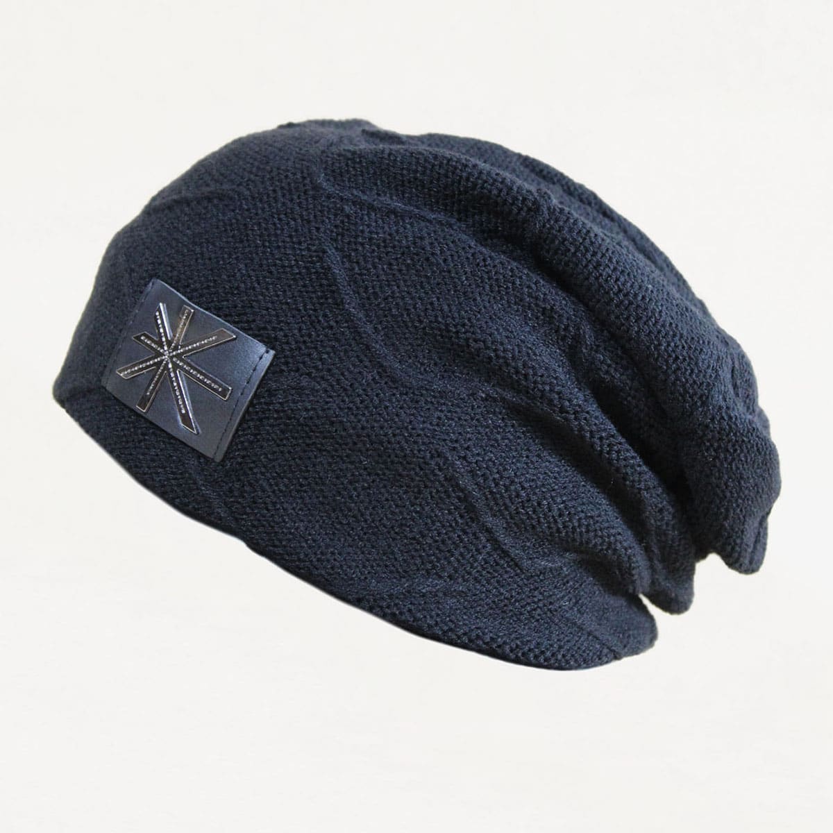 

Guys Label Decor Beanie, Black