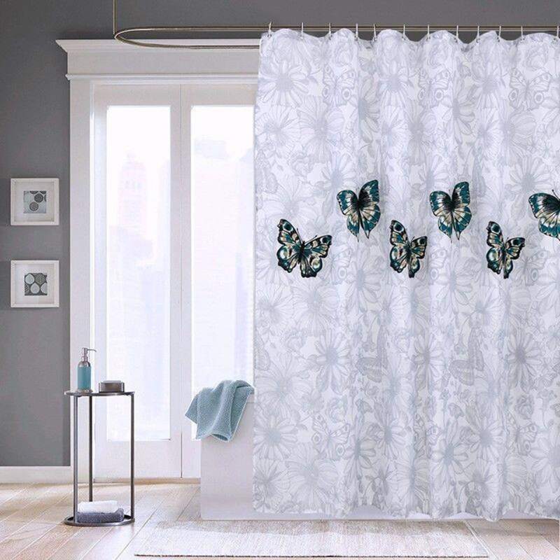 

Butterfly Print Shower Curtain, Multicolor