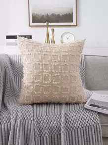 Solid Cushion Cover Without Filler - Apricot - View 1