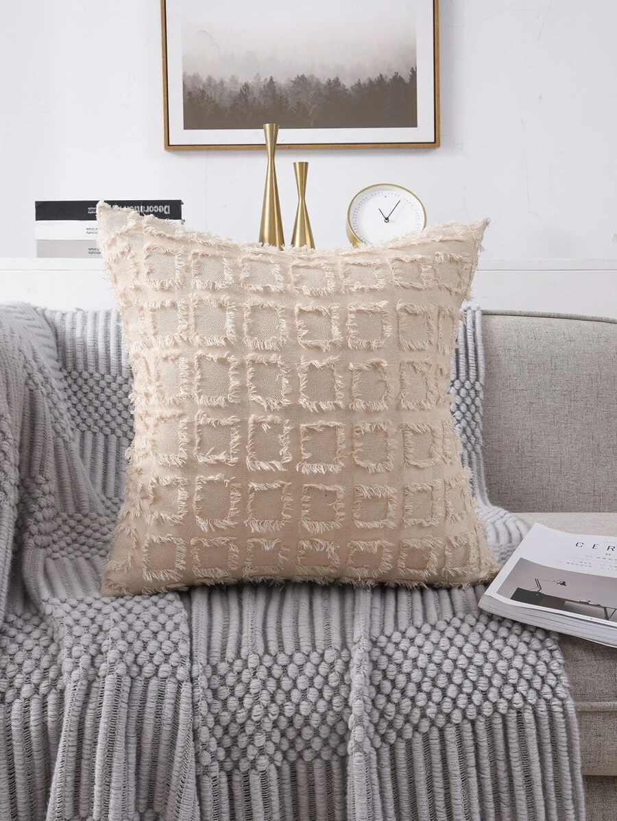 Solid Cushion Cover Without Filler - Apricot - View 1